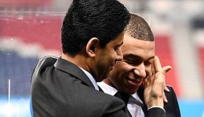 "Bleib' an meiner Seite": PSG-Päsident Nasser al-Khelaifi will Superstar Kylian Mbappe unbedingt in Paris halten.