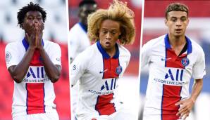Toptalente bei Paris Saint-Germain: Timothee Pembele, Xavi Simons und Kays Ruiz-Atil (v.l.n.r.).