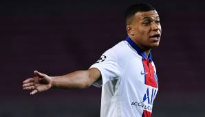 Kylian Mbappe traf im Hinspiel gegen den FC Barcelona dreifach.