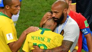 Thierry Henry (r.) macht sich Sorgen um PSG-Star Neymar.