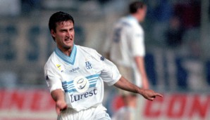 Christophe Galtier, PSG-Trainer seit 2022, jubelte von 1985 bis 1987 im Trikot seines Heimatvereins Marseille.