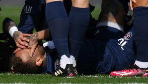 Neymar zog sich gegen Lille eine Knöchelverletzung zu.