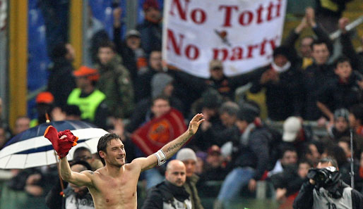 Roma-Leader Francesco Totti traf gegen den Stadt-Rivalen Lazio gleich zweimal
