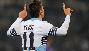 Miroslav Klose traf beim 4:0 gegen den AC Florenz doppelt