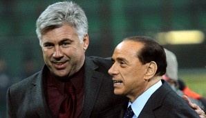 Ancelotti und Berlusconi arbeiteten schon einmal erfolgreich beim AC Milan zusammen