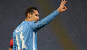 Miroslav Klose erzielte gegen Galatasaray in der Europa League sein erstes Saisontor