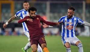 Mohamned Salah erzielte einen Doppelpack gegen Delfino Pescara