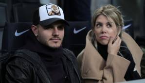 Wanda Nara und Mauro Icardi sahen die Inter-Partie gegen Sampdoria Genua von der Tribüne.