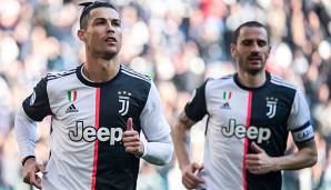 Cristiano Ronaldo bejubelt ein Tor für Juventus.