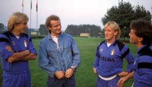 Etliche deutsche Spieler (Foto v.l. Klinsmann, Briegel, Brehme, Matthäus) haben in der Geschichte der Serie A Spuren hinterlassen. Besonders vor und nach dem WM-Titel 1990 waren die "tedeschi" gefragt. Hier ist die Top-11 der Deutschen in der Serie A.
