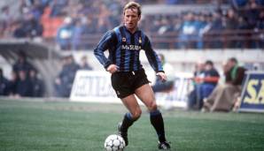 ABWEHR - Andreas Brehme (von 1988 bis 1992 bei Inter Mailand): Kam gemeinsam mit Matthäus zu den Nerazzurri. Der Defensivspezialist war unter Trainer Trapattoni gesetzt und absolvierte insgesamt 155 Spiele im Inter-Trikot.