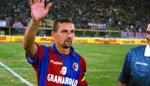 Platz 3: Roberto Baggio (FC Bologna) - 22 Tore (30 Spiele).