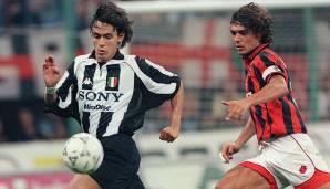 Platz 7: Filippo Inzaghi (Juventus Turin) - 18 Tore (31 Spiele).