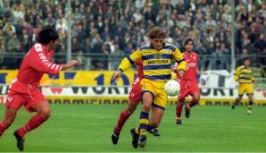 Platz 13: u.a. Hernan Crespo (Parma) - 12 Tore (25 Spiele).