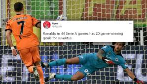 "Ronaldo hat in 44 Serie-A-Spielen 20 Siegtreffer für Juventus erzielt."