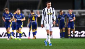Ein enttäuschter Federico Bernardeschi: Juventus Turin kam bei Hellas Verona nur zu einem 1:1.