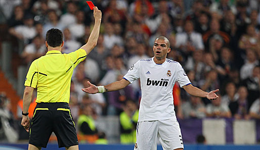 Wolfgang Starks Rote Karte gegen Pepe war der Auslöser für die Proteste von Real Madrid