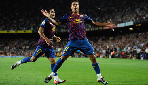 Thiago Alcantara schoss in der 25. Minute das erste Saisontor des FC Barcelona
