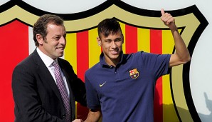 Sandro Rosell hatte bei der Verkündung des Neymar-Transfers noch sichtlich mehr Spaß