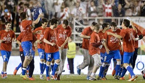 Die Spieler von Athletic Bilbao feiern die geglückte CL-Qualifikation