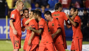 Gegen UD Levante erzielten fünf verschiedene Spieler die Tore für Barcelona