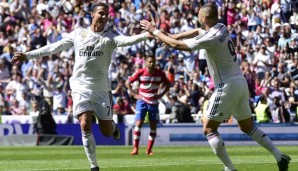 Cristiano Ronaldo erzielte gegen Granada seine Saisontore 32 bis 36