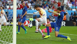Alvaro Morata erzielte gegen Kroatien die Führung für Spanien