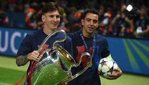 Lionel Messi und Xavi holten 2015 zusammen den Champions-League Titel im Finale von Berlin