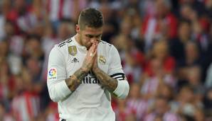 Sergio Ramos kann es nicht fassen: Real Madrid kam bei Bilbao nicht über ein Remis hinaus.