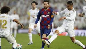 Trotz der Niederlage im direkten Duell mit Real Madrid wäre bei einem Abbruch Messi mit dem FC Barcelona Meister.