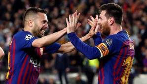 PLATZ 7: Jordi Alba - 20 Assists in 289 gemeinsamen Spielen mit Messi.