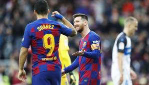 Lionel Messi und Luis Suarez bilden wieder Barcas Sturm.