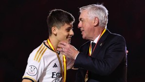 Arda Güler und Carlo Ancelotti.