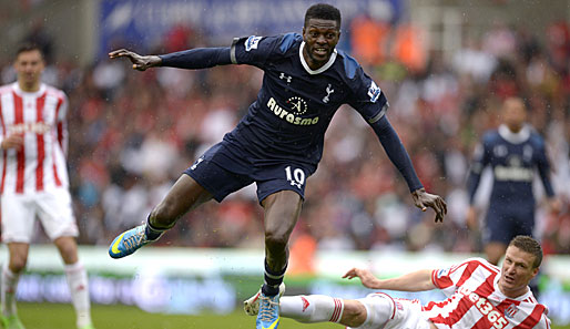 Emmanuel Adebayor aus Togo spielt seit 2011 für die Spurs