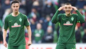 Marco Friedl und Maximilian Eggestein spielen gemeinsam bei Werder Bremen.