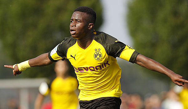 Youssoufa Moukoko hat bei seinem Debüt in der U19-Bundesliga sechs Tore erzielt.