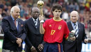 2003: Cesc Fabregas (Spanien). Fünf Tore erzielte er damals. Nach dem Turnier wechselte er von Barca zu Arsenal, 2011 wieder zurück. Nach fünf Jahren bei Chelsea ging er 2019 zu Monaco. Er hat alles (!) gewonnen – bis auf die Champions League.