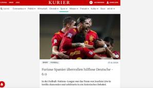 ÖSTERREICH - KURIER: "Furiose Spanier überrollen hilflose Deutsche - 6:0. In der Fußball-Nations-League war das Team von Joachim Löw in Sevilla chancenlos und schlitterte in ein historisches Debakel."