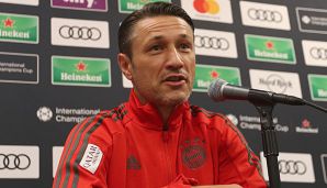 Niko Kovac auf der Pressekonferenz vor dem Spiel der Bayern gegen Augsburg.