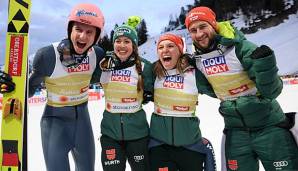 Das deutsche Mixed-Team hat beim Skispringen die WM-Goldmedaille geholt.