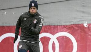 James Rodriguez beim Training des FC Bayern