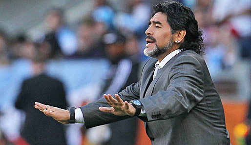 Diego Maradona ist seit 2008 Trainer der argentinischen Nationalmannschaft