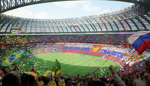 Im Luschniki-Stadion von Moskau finden sowohl das Eröffnungs-, als auch das Endspiel statt
