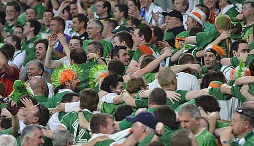 Die irischen Fans sind bekannt dafür, egal bei welchem Spielstand gute Stimmung zu machen