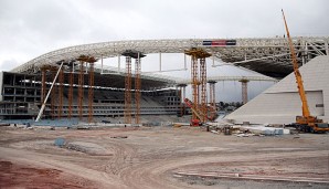 Das WM-Stadion in Sao Paulo ist noch lange nocht fertig gestellt