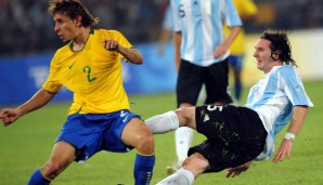 Rafinha nahm mit Brasilien an Olympia 2008 teil und scheiterte im Halbfinale an Messi und Argentinien
