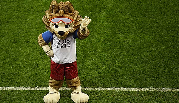 Der Wolf Zabikava ist das Maskottchen für die WM 2018