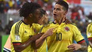 KOLUMBIEN: Ich hab's gemacht! James Rodriguez' Treffer im abschließenden Spiel gegen Peru sicherte Kolumbien die WM-Teilnahme