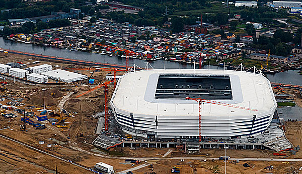 Das Kaliningrad-Stadion wurde noch nicht fertig gestellt