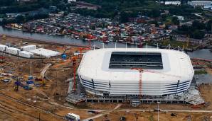 Die Kaliningrad-Arena wird mit einer Kapazität von 35.212 Plätzen das kleinste Stadion bei der WM 2018 sein. Hier muss von der Zukunft gesprochen werden, da das Stadion immer noch nicht fertiggestellt wurde.